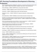 ATI Nursing Foundations-Development of Nursing Profession &colon; &lbrace;LATEST 2025&sol; 2026 UPDATE&rcub; COMPLETE REAL AND AUTHENTIC EXAM &lbrace;100&percnt; CORRECT&rcub; RATED A&plus;&excl;&excl;&excl;&excl;