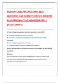 NCOA JNT-201S PRACTICE EXAM 2025  QUESTIONS AND CORRECT VERIFIED ANSWERS  PLUS RATIONALES&vert; GUARANTEED PASS &vert;  LATEST UPDATE