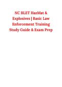 NC BLET HazMat & Explosives &vert; Basic Law Enforcement Training Study Guide & Exam Prep