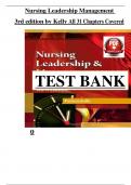 Nursing Leadership & Management &ndash; 3rd Edition by Patricia Kelly &ndash; Complete Test Bank for Chapters 1&ndash;31