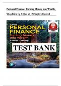 Personal Finance 9th Edition by keown Test Bank All 17 Chapters Covered&comma; Verified Latest Edition
