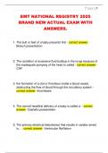 EMT NATIONAL REGISTRY EXAM 2025  BRAND NEW ACTUAL EXAM WITH  ANSWERS&period; 