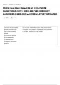 PEDS Hesi Next Gen 2025 &lowbar; COMPLETE QUESTIONS WITH 100- RATED CORRECT ANSWERS &lowbar; GRADED