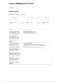 Pediatrics HESI Practice Questions and Verified Correct Answers 