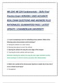 NR-224 NR 224 Fundamentals &ndash; Skills Final Practice Exam VERSION 1 2025 ACCURATE  REAL EXAM QUESTIONS AND ANSWERS PLUS  RATIONALES&vert; GUARANTEED PASS &vert; LATEST  UPDATE &vert; CHAMBERLAIN UNIVERSITY