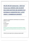 NR-224 &sol; NR 224 Fundamentals &ndash; Skills FINAL Exam Compilation Bundle Comprehensive collection of 100&percnt; verified&comma; accurate final exam