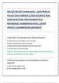 Exam &lpar;elaborations&rpar;  NR-224  NR 224 Fundamentals &ndash; Skills FINAL and Midterm EXAMS Compilation Bundle with Complete Solutions 100&percnt; Verified Latest Update