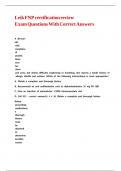 Leik FNP certification review Exam Questions With Correct answers