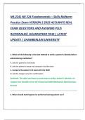 NR-224 NR 224 Fundamentals &ndash; Skills Midterm Practice Exam VERSION 2 2025 ACCURATE REAL  EXAM QUESTIONS AND ANSWERS PLUS  RATIONALES&vert; GUARANTEED PASS &vert; LATEST  UPDATE &vert; CHAMBERLAIN UNIVERSITY