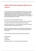 LEIK FNP Practice Questions With Correct Answers