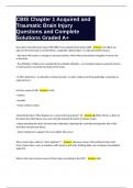 CBIS Chapter 1 Acquired and Traumatic Brain Injury Questions and Complete Solutions Graded A&plus;
