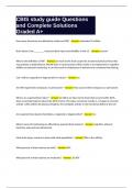 CBIS study guide Questions and Complete Solutions Graded A&plus;