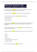 CBIS Exam Questions with Correct Solutions Graded A&plus;