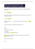 CBIS Review Questions and Complete Solutions Graded A&plus;