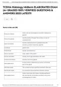 TCDHA Histology Midterm ELABORATED EXAM &lpar;A&plus; GRADED 100&percnt; VERIFIED&rpar; QUESTIONS & ANSWERS 2025 LATEST&excl;&excl;