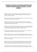 OVERVIEW STASTISTICS 2025 EXAM QUESTIONS AND  CORRECT ANSWERS ALREADY GRADED A&plus; LATEST  VERSION&period; 