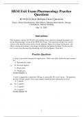 HESI Exit Exam Pharmacology Practice Questions &ndash; 80 Questions with Answers & Rationales