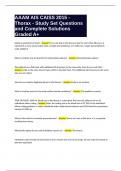 AAAM AIS CAISS- Thorax - Study Set Questions and Complete Solutions Graded A&plus;