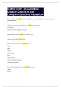 CAISS Exam - Introduction Chapter Questions and Complete Solutions Graded A&plus;
