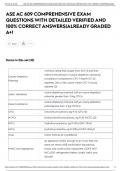 ASE AC 609 COMPREHENSIVE EXAM QUESTIONS WITH DETAILED VERIFIED AND 100&percnt; CORRECT ANSWERS&vert;ALREADY GRADED A&plus;&excl;