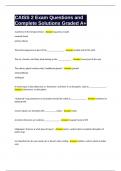 CAISS 2 Exam Questions and Complete Solutions Graded A&plus;&period;