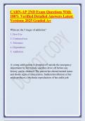 CARN-AP 2ND Exam Questions With 100&percnt; Verified Detailed Answers Latest Versions 2025 Graded A&plus;