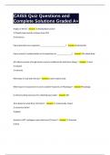 CAISS Quiz Questions and Complete Solutions Graded A&plus;
