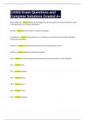 CAISS Exam Questions and Complete Solutions Graded A&plus;