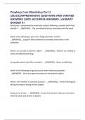 Prophecy Core Mandatory Part 2 &vert;2025&vert;COMPREHENSIVE QUESTIONS AND VERIFIED ANSWERS &vert;100&percnt; ACCURATE ANSWERS &vert; ALREADY GRADED A&plus;
