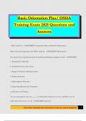 Basic Orientation Plus&sol; OSHA Training Exam 2025 Questions and Answers