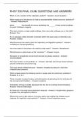 PHGY 230 FINAL EXAM QUESTIONS AND ANSWERS