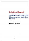 Solutions for Statistical Mechanics for Chemistry and Materials Science&comma; 1st Edition by Bagchi