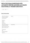 NSCA CSCS EXAM QUESTIONS WITH ACCURATE VERIFIED ANSWERS &lpar;ACCURATE SOLUTIONS&rpar; A&plus; PASSED&excl;&excl; 2025 EXAM