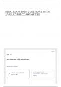 SLDC EXAM 2025 QUESTIONS WITH 100&percnt; CORRECT ANSWERS&excl;&excl;
