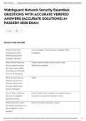 Watchguard Network Security Essentials QUESTIONS WITH ACCURATE VERIFIED ANSWERS &lpar;ACCURATE SOLUTIONS&rpar; A&plus; PASSED&excl;&excl; 2025 EXAM