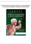 TEST BANK - Carolyn Jarvis&comma; Physical Examination and Health Assessment 9th Edition&comma; Verified Chapters 1 - 32&comma; Complete Newest Version