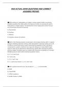 RAD ACTUAL EXAM QUESTIONS AND CORRECT  ANSWERS PROVED&period; 