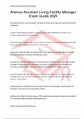 Arizona Assisted Living Facility Manager Exam Guide 2025