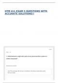 HTM 411 EXAM 3 QUESTIONS WITH ACCURATE SOLUTIONS&excl;&excl;
