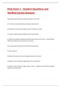 Peds Exam 1 - Student Questions and Verified Correct Answers