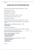 NURS 660 PSYCHOPHARM 2025 