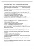 CHPC PRACTICE TEST QUESTIONS & ANSWERS