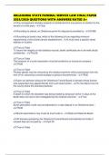 OKLAHOMA STATE FUNERAL SERVICE LAW FINAL PAPER 2025&sol;2026 QUESTIONS WITH ANSWERS RATED A&plus;