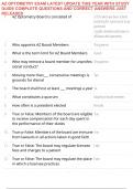 AZ OPTOMETRY EXAM LATEST UPDATE THIS YEAR WITH STUDY GUIDE COMPLETE 300 QUESTIONS AND CORRECT ANSWERS JUST RELEASED