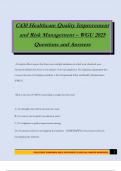 C430 Healthcare Quality Improvement and Risk Management &ndash; WGU 2025 Questions and Answers