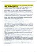 NC ADJUSTER EXAMINATION TEST 2025&sol;2026 QUESTIONS WITH ANSWERS RATED A&plus;