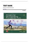 TEST BANK FOR Financial Accounting Fundamentals 7th Edition by John J&period; Wild &comma; ISBN&colon; 9781260247862 Chapters 1-13 &vert;All Chapters Verified&vert; Guide A&plus;