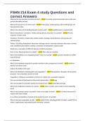 FSHN 214 Exam 4 study Questions and correct Answers