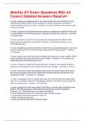Mobility ATI Exam Questions With All Correct Detailed Answers Rated A&plus;