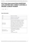 NYC Home Improvement EXAM QUESTIONS AND ANSWERS &lpar;100&percnt; CORRECT ANSWERS&rpar; A&plus; GRADED &vert; ALREADY PASSED&excl;&excl;